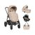 Carrito de Bebé 3en1 con Capazo Modena Beige Kikkaboo
