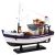 Modelo de barco de pesca decorativo con equipamiento 37x34cm