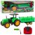 Tractor de granja teledirigido con remolque verde