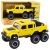 Coche off-road amarillo 6x6 de Lean toys con luces y sonidos.