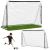Portería de fútbol infantil ligera Lean Sport 307x209x125 cm en acero portable, vista completa
