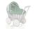 Wicker Doll Pushchair White With Sage Bedding And Soft Padding Stella