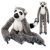Peluche Lemurito Suave con Velcro para Colgar 35cm