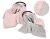 Manta de Coche Para Bebé My Sweet Baby - Ballerinas Rosa/Gris