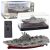 Barco de Control Remoto Militar Plateado 15cm