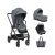 Carrito de bebé 3en1 Mia Gris Kikkaboo - Práctico y Elegante