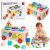 Clasificador de formas de madera Montessori con bloques coloridos
