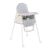 Trona 3en1 Creamy Gris Kikkaboo para Bebés