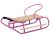 Metal Sled with Backrest Strap Pink