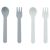 Cubiertos Infantiles Trixie - Cuchara y Tenedor 2-Pack Petrol