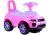 Correpasillos infantil Lean Cars rosa, vista frontal con volante y luces