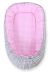 Baby Nest Double-sided Premium Cocoon For Infants Bobono- Grey Checkered/ Pink Checkered