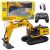 Excavadora crawler control remoto con brazo funcionando