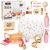 Set de belleza infantil de madera Lean Toys con bolsa de tela, vista frontal