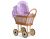 Cochecito de muñecas My Sweet Baby con ropa de cama Lila - Natural