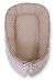 Baby Nest Double-sided Premium Cocoon For Infants Bobono- Dots On Brown/ Strips
