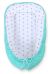 Baby Nest Double-sided Premium Cocoon For Infants Bobono- Grey Stars/ Dots On Mint