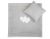 Pram Bedding Set With Duvet And Pillow 2pcs - Hearts White Polka Dots On Grey