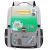 Mochila Escolar con Dinosaurios y Correa Pecho Gris Verde 21L