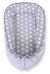 Baby Nest Double-sided Premium Cocoon For Infants Bobono- Dots On Grey/ Grey Strips