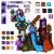 Set de bloques magnéticos Pixel Mundo Oscuro de Lean toys en uso.