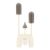Set 3 cepillos para biberones Kikkaboo crema con soporte, silicona platino