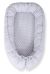 Baby Nest Double-sided Premium Cocoon For Infants Bobono- Grey Rosette /grey
