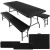 Mesa de jardín plegable Gardlov 180cm con 2 bancos