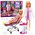 Conjunto de muñecas médico y paciente con cama y carrito médico