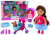 Muñeca con Perros y Accesorios de Perrera Rosa 16 pcs