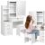 Mesa de vanity blanca moderna con espejo grande