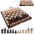 Juego de Ajedrez Ruhhy de Madera Natural 31x31cm Elegante