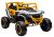 Coche eléctrico infantil M1 4x4 blanco y amarillo LEAN CARS vista tres cuartos