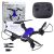 Drone Falcon con luces LED y control remoto en vuelo.