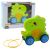 Juguete de arrastre dinosaurio con sonidos y sonajero verde