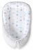Baby Nest Double-sided Premium Cocoon For Infants Bobono- Stars Blue-grey/grey