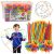 Set construcción Straws 3D 4D 1000 piezas multicolor LEAN Toys