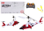 Helicóptero R/C Syma S111H rojo con marco metálico vista lateral