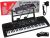 Teclado Negro con Micrófono Instrumento Musical