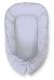 Baby Nest Double-sided Premium Cocoon For Infants Bobono- White Polka Dots On Grey/grey