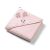 Toalla de baño con capucha Babyono de bambú 100x100 rosa