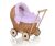 Carrito de Muñecas de Mimbre My Sweet Baby con Ropa Lila