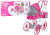Carrito de Muñecas de Metal con Ruedas Grandes Rosa
