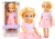 Muñeca con vestido de tul rosa y cabello rubio