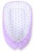Baby Nest Double-sided Premium Cocoon For Infants Bobono- White Polka Dotd On Lilac/ Grey Stars