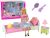 Muñeca Anlily con Muebles de Dormitorio para Niños
