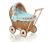Carrito de muñecas de mimbre My Sweet Baby con ropa de cama