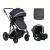 Carrito de bebé 3en1 Kikkaboo Darling Gris Oscuro 2024
