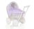 Carrito de Muñecas My Sweet Baby de Mimbre con Ropa Lila