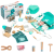 Set médico infantil de madera Lean Toys 20 piezas, vista con maletín abierto